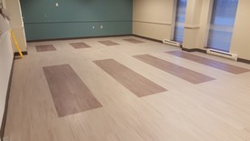 Before, During & After Post Construction VCT Floor Cleaning in Cleveland, OH